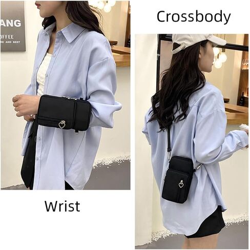 MINTEGRA Crossbody Phone Purse Nylon Shoulder Pouch Walking Wallet Wristlet Sport Armband in Kuwait