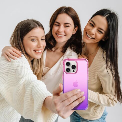 Mkeke for iPhone 15 Pro Case ، [وليس الصفراء] [حماية الصف العسكري] حالة هاتف مقاومة للصدمات لـ Apple iPhone 15 Pro 2023 Purple Pink in Kuwait