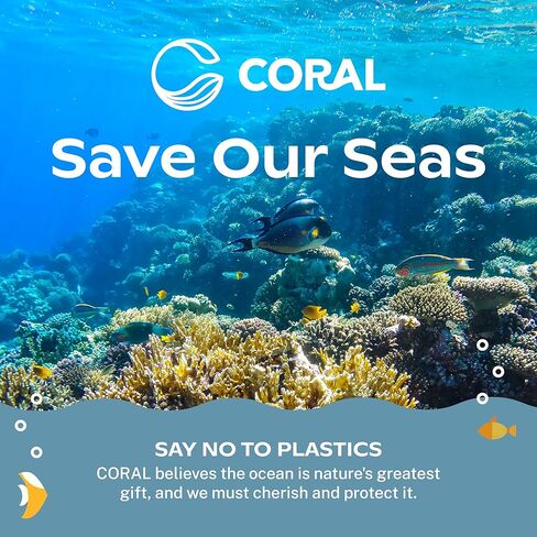 CORAL 100% Compostable Spoons & Forks Set 220 Pieces - No Plastic Cutlery 110 Forks, 110 Soup Spoons - Break-Resistant with Smooth Edges, Ocean Friendly Alternative to Plastic Utensils - Biodegradable in Kuwait