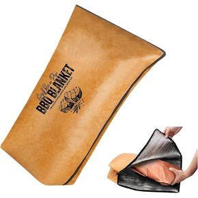 21 inch Reusable BBQ Blanket, Triple-layer Insulated Bag for Meat Resting, Large Hot Meal Carrier for BBQ Parties, Campings, Beach Days, Tailgating, Potlucks, with Wide Mouth and Double Zipper