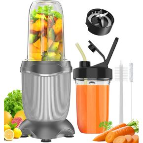 Smoothie Blender Smoothie Maker - 850W Upgraded Compact Personal Blender for Shakes and Smoothies Juice Frozen Drinks Sauces | Kitchen Mixer Food Blender with 26 Oz To-Go Cups & Spout Lids