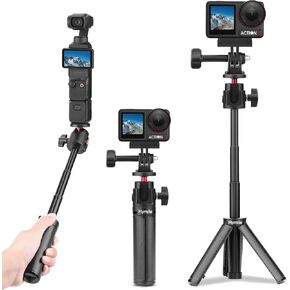 Pocket 3 Tabletop Selfie Stick Tripod for DJI Osmo Pocket 3, Lightweight Desktop Mini Extendable Stand for DJI Osmo Action 5 Pro/4/3,for Gopro,for Insta360,for AKASO Camera Accessories(Black)