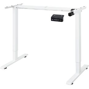 Electric Height Adjustable Stand up Desk Frame Sit Stand Desk Base with Memory Controller Ergonomic Standing Computer Table Legs Up to 45.28" for Home and Office, Black Frame Only