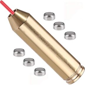 308Win Red Dot Laser Bore Sight.308/.243 Win Bore Sight Cal.308 Boresighter 7.62X51mm Cartridge Laser Boresighter with 2 Sets of Batteries