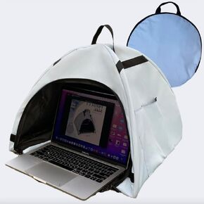 Labtop Sunshade Tent & Bag Portable Case for Working Outside for Working Outside | Anti-Glare | Waterproof | Heat Reflective | Portable Privacy Screen Hood | Cubicle Shade for Labtop