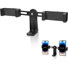 Universal Tripod Cell Phone Holder, Adjustable Phone Mount for Tripod, Dual Cell Phone Tripod Mount Adapter, 360 Rotatable, Fits All Smartphone (2-Position) in Kuwait