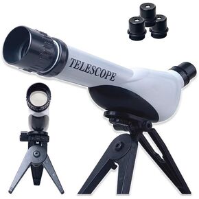 High Definition Astronomical Telescope, DIY Assembled, Easy to Operate for Kids and Beginners, Refracting Telescope with Multiple Lenses, Portable Monocular Telescope for Outdoor
