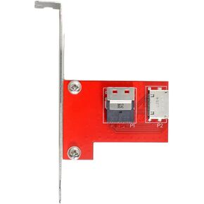 Xiwai PCI-Express 4.0 Slimline SAS SFF-8654 to Oculink SFF-8611 SFF-8612 PCBA Female Adapter with Bracket