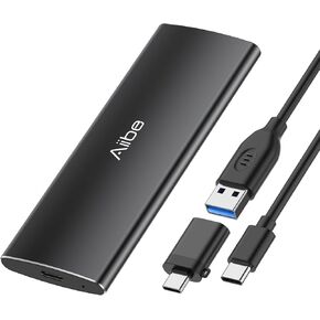 Aiibe 500GB External Solid State Drive USB C Portable SSD USB 3.2 Gen 2, Up to 1050MB/s, External SSD 500GB External Hard Drive for iPhone 15/Pro, Laptop, Mac and PS4 (Black)