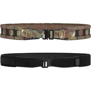 Tactical Belt, 1.75'' MOLLE Battle Belt with Quick Release Buckle, Low Profile Laser-Cut Battle Belt for Range
