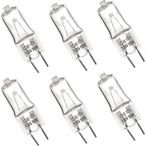 (6pack) Appliance Light Bulb for GE Microwave Oven,G8 50W Halogen Bulb/Stove Light Bulb Fits for GE Kenmore Elite Maytag Over The Stove Range Microwave,WB25X10019 Replacement Bulb(50W)