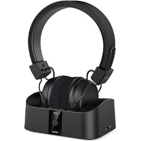 BESIGN BTH02 Wireless Headphones for TV Watching with Bluetooth Transmitter Charging Dock, TV Headphones Wireless for Seniors, Bluetooth TV Headsets, 100ft Range No Audio Delay