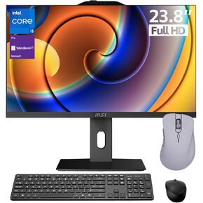 MSI Pro Business 23.8" FHD 100Hz Intel i5-14400 AI AIO Desktop, 64GB RAM, 4TB SSD, Less Blue Light Screen, Adjustable Height & Angle, Webcam, Cloud Center,Bundle with Thunderobot ML101 Wireless Mouse