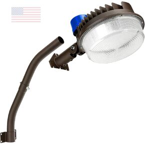 Juyace 18000lm LED Barn Light Dusk to Dawn Outdoor Lighting 120W 5000K Daylight Adjustable Angle Yard with Photocell IP65 Waterproof for Security Area