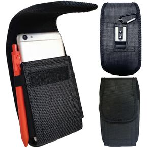 Fashionable Nylon Cell Phone Holster,Handheld GPS Units Case with Belt Clip Pen Holder Carrying Pouch Cover,for iPhone, LG, Garmin,Samsung