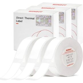 NIIMBOT Label Tape of Model D11/D110/D101 Printer, (3 Rolls, 0.59"×1.18"/15×30mm) Adapted Label Printing Paper, Office & Home Labeling Tape Replacement