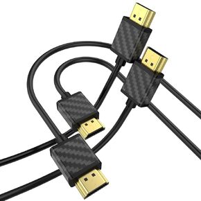 SOEYBAE 4K HDMI Cable 6ft 2 Pack,HDMI 2.0 Cable Supports 4K@30Hz,3D,1080P,HDCP 2.2,ARC,Compatible for PS5/PS4,Xbox One,HDTV