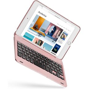 Bluetooth Keyboard Case for iPad Mini 4&5, iPad Keyboard Case with 125 Degree Swivel Rotating Stand, Ultra-Slim,Shockproof Protection, Auto Sleep/Wake Feature(iPad Mini 4/5 Black)