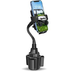 10L0L Golf Cart Cup Phone Holder - Universal Cup Holder Phone Mount for Golf Carts,Fits 4.7-6.8" Cell Phones for EZGO, Club Car, Yamaha,Also for Cars, Trucks,Adjustable Long gooseneck & Quick Swivel