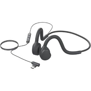 Bone Conduction Earphones, Type-C Wired Earphones, Built-in Microphone Anti Sweat Sports Earphones USB-C Open Earphones