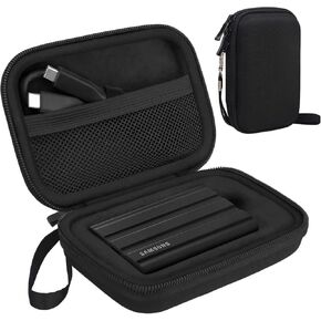 Protective Case for External SSD - Fits Samsung Portable SSD T7 | T7 Touch SSD 500GB 1TB 2TB USB 3.2 External Hard Drives - EVA Soft Travel Organizer - Perfect for Other Small Accessories
