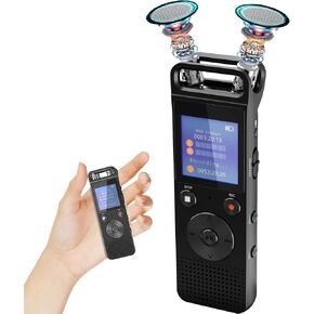 Digital Voice Recorder, Voice Recorder with ANC Smart Chip, 32GB Recording Device, 7-Level Intelligent Noise Reduction, Password Protection, Voice ActivatedRecorder for Lectures, Meetings, Interviews