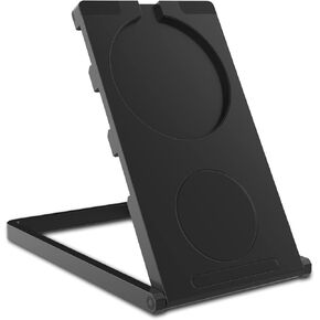 Punkcase Universal Magnetic Desk Stand for Phones, Tablets and E-Readers | Compact & Sturdy Metal Design | 360 Degree Foldable | Works with All Devices up to 11 inches [Black]