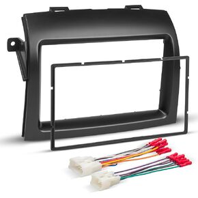 NuIth Double DIN Radio Dash Kit W/Radio Wire Harness for 2004-2010 Toyota Sienna Non JBL System, Double DIN Car Stereo Installation Kit and Stereo Wire Adapter for Aftermarket Radio Install