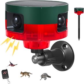 Solar Alarm Motion Detector with Sound,360° Motion Detection,Dog Barking Alarm,Motion Sensor Noise Maker for Barn,Home and Garden Security