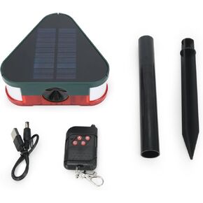 Solar Outdoor Motion Sensor Alarm W/Upgraded 360° Motion Detectors & 129db Loud Siren for Houses Orchards Farms Warehouses 13 Sounds 4 Modes Waterproof Motion Sensor Strobe Light
