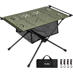 Camping Table,Outdoor Folding Table,Lightweight Portable Camping Side Table with Hollow Pattern,Ultralight Aluminum Beach Table with Carry Bag for Outdoor Cooking,Picnic,Camp,Boat,Travel