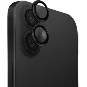 UNIQ OPX ALUMINIUM CAMERA LENS PROTECTOR compatible with iPhone 16 & iPhone 16 Plus, Midnight Black