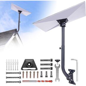 Starlink Gen 3 Standard Wall Mount,Gen 3 Mount for Starlink,Starlink roof Mount for Starlink Internet Kit Satellite,Starlink Long Wall Mount with Starlink Gen 3 Pipe Adapter (Black)
