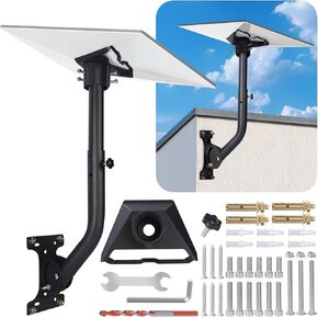Starlink Gen 3 Mount,Wall for Roof Starlink V3 Standard Dish Mounting Kit Includes 180° Adjustable Aluminum Alloy Heavy Duty Pivot Pipe and Pipe Adapter