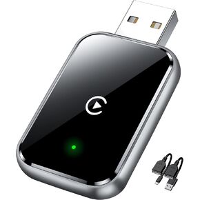 Wireless CarPlay Adapter for Apple CarPlay，Convert Wired to Wireless iPhone CarPlay Adapter，Plug and Play, No Latency, Mini Wireless CarPlay Dongle for Cars from 2016 and iOS 10+ （Black）