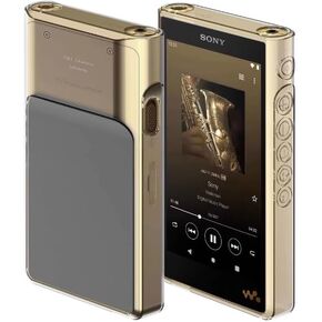 Flexible Clear TPU Shock-Absorbent Protective Skin Cover Shell Case for Sony Walkman NW-WM1AM2 WM1ZM2 (White)