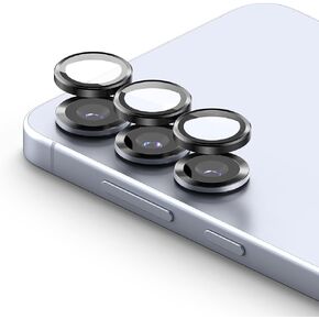 Ringke Camera Lens Frame Glass [Individual Lens Covers] Compatible with Samsung Galaxy S25 Camera Lens Protector, Tempered Glass Covers and Aluminum Alloy Frames - 2 Pack