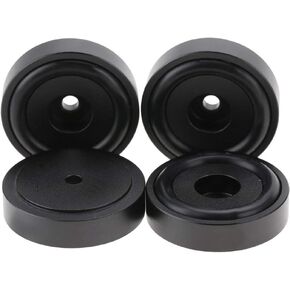 4Pcs 4010mm Anti Vibration Amplifier Feet, Aluminium Alloy Universal Speaker Spikes Pads Base Pad Anodizing Isolation Sand Blasting Amplifier Pads Feet.(Black/Gold/Silver)(黑色)