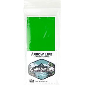 6" Arrow Wraps 12 Pack Green 1.125" Width