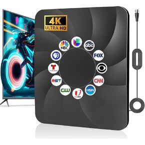 2025 Upgraded TV Antenna Indoor Outdoor,2000 Mlies Long Range Reception Digital TV Antenna for Smart TV,HDTV Antenna TV Antenna for Local Channels,Supports 4k,1080p for All TVs,32.5ft Thick Coax Cable