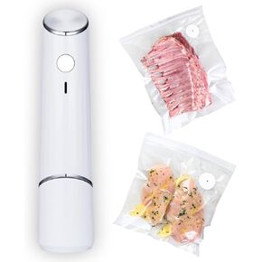 Vacuum Sealer, Food Vacuum Sealer, Handheld Vacuum Sealer (Vacuum Sealer + 10 Reusable Vacuum Sealing Bags)