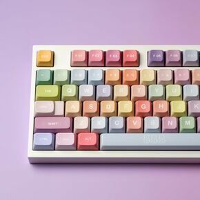 PBT Keycaps,133 Keys 5 Side Dye Sublimation Keycaps, Cute XDA Profile Custom Keycaps with Key Puller for Cherry Gateron MX Switches Mechanical Gaming Keyboard