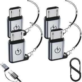 iPhone to USB C Adapter (4Pack),Type C Charger Connector Cable,for iPhone 16 15 14 Plus Pro Max,Samsung S24,iPad Air,Fast Charging and Data Transfer,Not for Audio/Headphones/OTG
