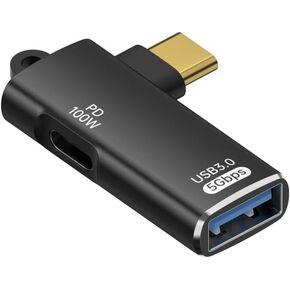 Portable Charging USB-C to USB-A OTG Adapter, Simultaneous OTG & 100W Charging, Compatible with MacBook Air/Pro, iPad, Android, Apple iPhone 16+