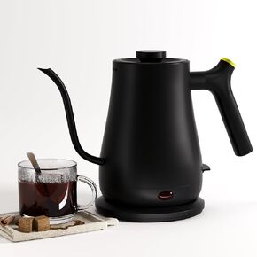 Larmstom Electric Kettle Gooseneck,0.9L 1000W Tea Coffee Water Heater, 304 Stainless Steel Water Boiler Fast Heating with Auto Shut Off Boil-Dry Protection,30 fl oz