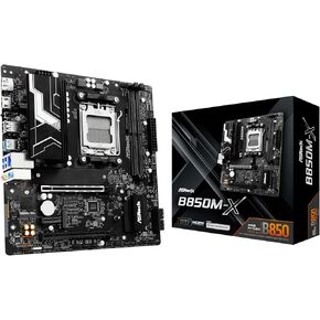 ASRock AMD B850M X Socket AM5 Ryzen DDR5 8200 MHz 128GB B850 Micro ATX Motherboard M.2 SATA3 6.0 Gb/s PCIe 4.0 B850