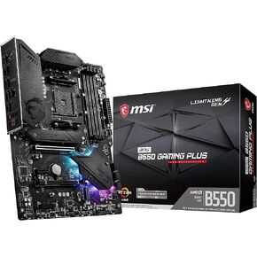 MSI MPG B550 Gaming Plus Computer Gaming Motherboard (AMD AM4, Ryzen 5000 & 3000 Series, DDR4, PCIe 4.0, SATA 6Gb/s, M.2, USB 3.2 Gen 2, HDMI/DP, ATX) AMD PC Motherboards (Renewed)