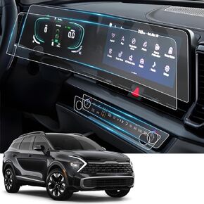 YEE PIN 2023 2024 2025 Kia Sportage Screen Protector for 2023 2024 2025 Kia Sportage Accessories, Screen Protector for Kia Sportage (Hybrid) EX/X-line 12.3-In Dual Panoramic Curved Display US Version