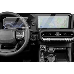 Karltys 2 Pack 2024 2025 Land Cruiser Screen Protector for 2024 2025 Toyota Land Cruiser, 12.3-Inch Navigation & Dashboard Tempered Glass for 2025 Land Cruiser Accessories Display Cover Anti Glare