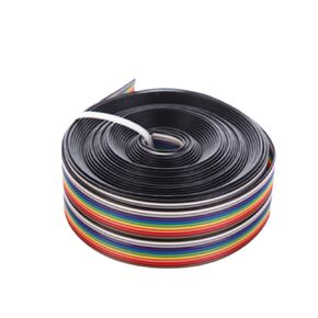 Eowpower 20 Pin Rainbow Color Flat Ribbon IDC Cable Wire 5 M Length